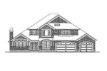 Arts & Crafts House Plan Front Elevation - Scoville Place Modern Home 071D-0122 - Shop House Plans and More