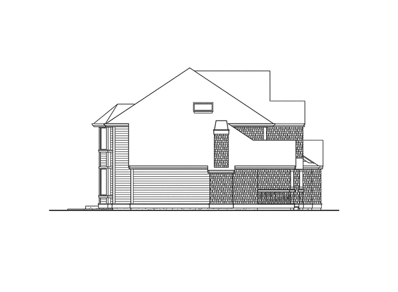 Arts & Crafts House Plan Left Elevation - Scoville Place Modern Home 071D-0122 - Shop House Plans and More