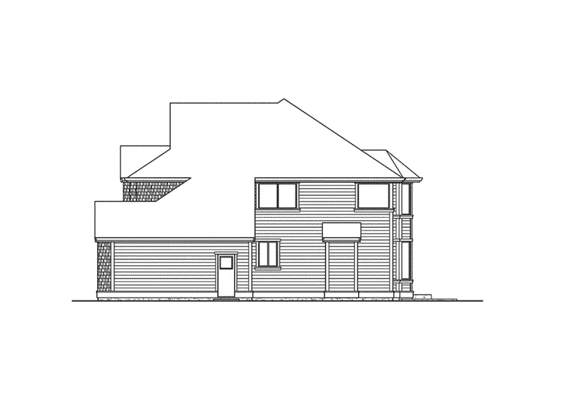 Luxury House Plan Right Elevation - Scoville Place Modern Home 071D-0122 - Shop House Plans and More