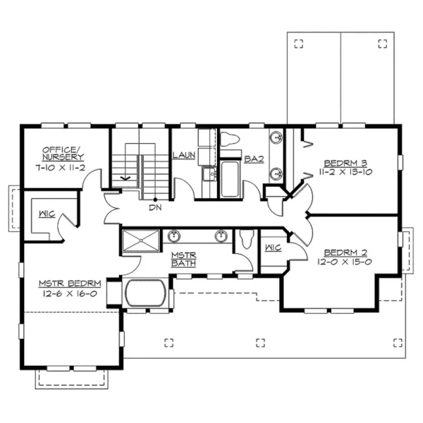 Arts & Crafts House Plan Second Floor - Vermillion Bay Raised  Home 071D-0123 - Shop House Plans and More