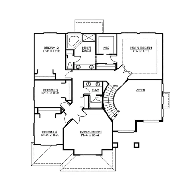 Modern House Plan Second Floor - Pitman Hill Contemporary Home 071D-0124 - Shop House Plans and More