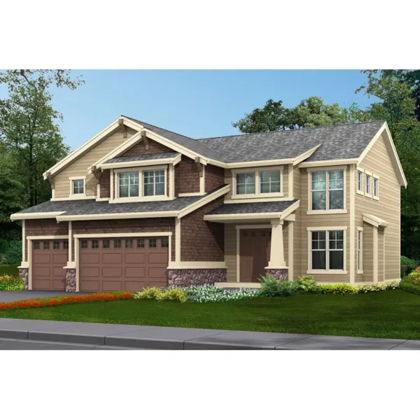 Comfortable Craftsman House With A Three-Car Garage