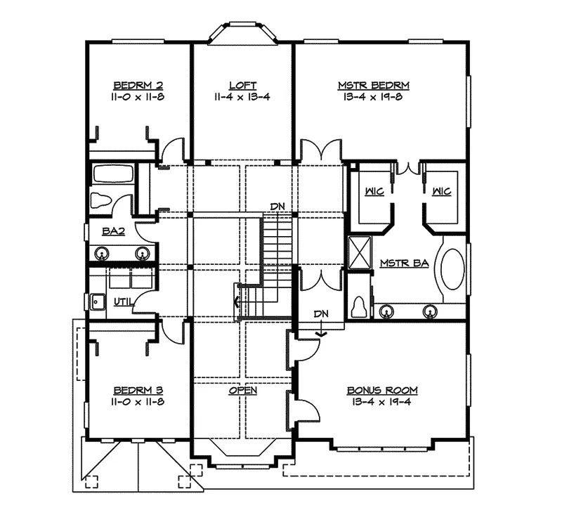 Country House Plan Second Floor - Maulbronn Craftsman Home 071D-0126 - Shop House Plans and More