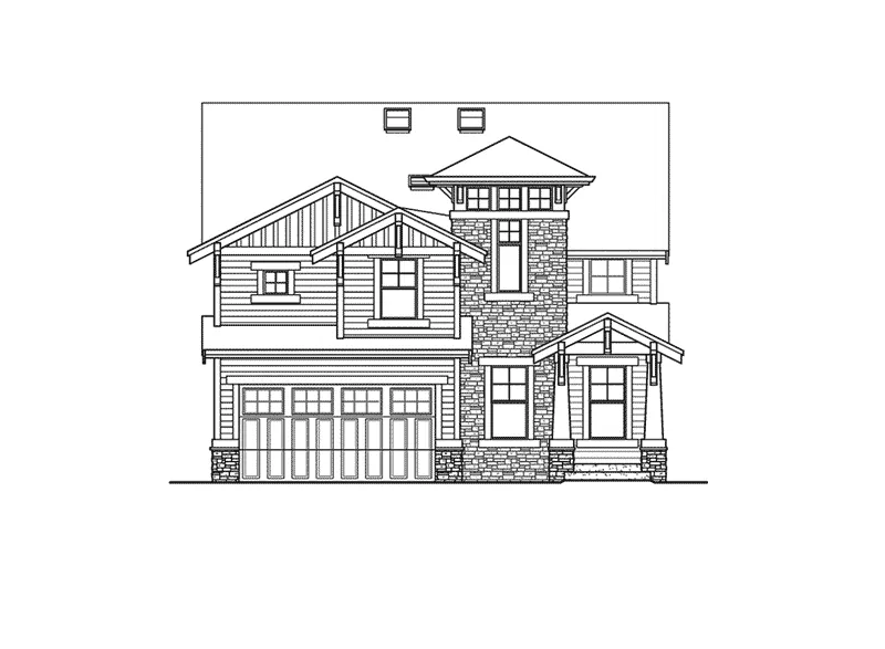 Modern House Plan Front Elevation - Etherton Arts And Crafts Home 071D-0130 - Search House Plans and More