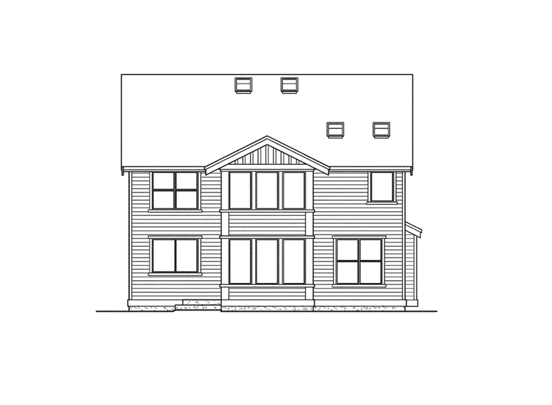 Traditional House Plan Rear Elevation - Etherton Arts And Crafts Home 071D-0130 - Search House Plans and More
