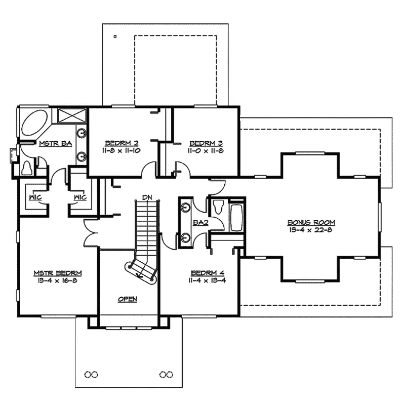 Shingle House Plan Second Floor - Emmett Luxury Country Home 071D-0131 - Search House Plans and More