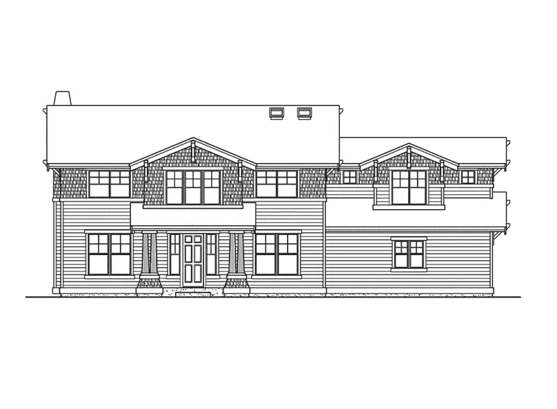 Shingle House Plan Front Elevation - Emmett Luxury Country Home 071D-0131 - Search House Plans and More