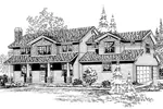Shingle House Plan Front Image of House - Emmett Luxury Country Home 071D-0131 - Search House Plans and More
