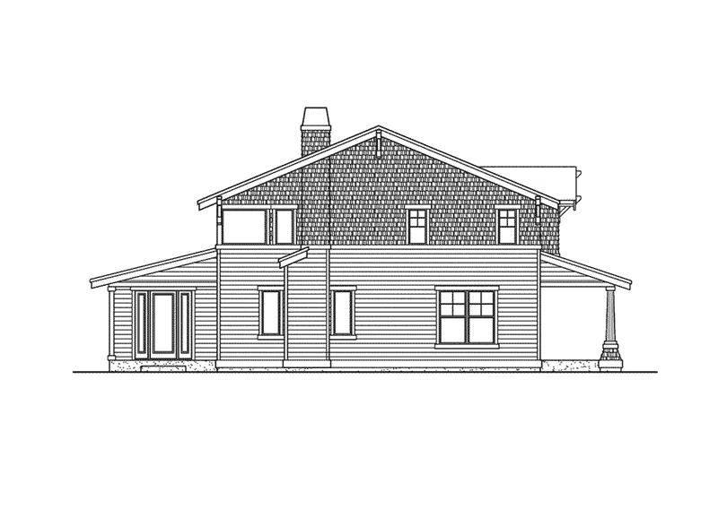 Contemporary House Plan Left Elevation - Emmett Luxury Country Home 071D-0131 - Search House Plans and More