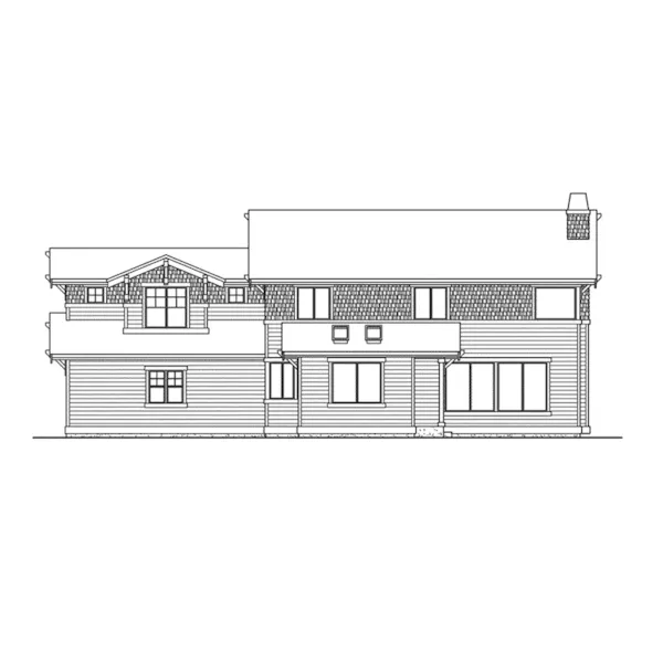 Modern House Plan Rear Elevation - Emmett Luxury Country Home 071D-0131 - Search House Plans and More