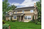 Shingle House Plan Rear Photo 01 - Emmett Luxury Country Home 071D-0131 - Search House Plans and More