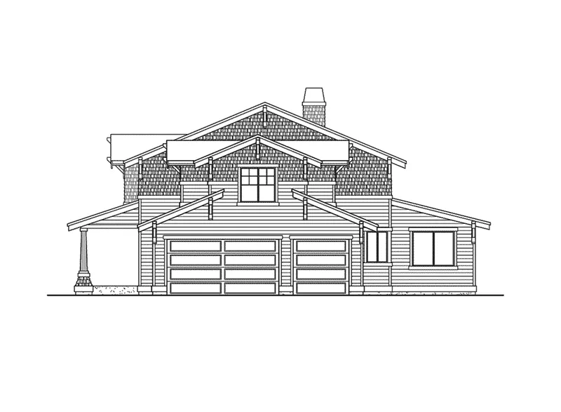 Shingle House Plan Right Elevation - Emmett Luxury Country Home 071D-0131 - Search House Plans and More