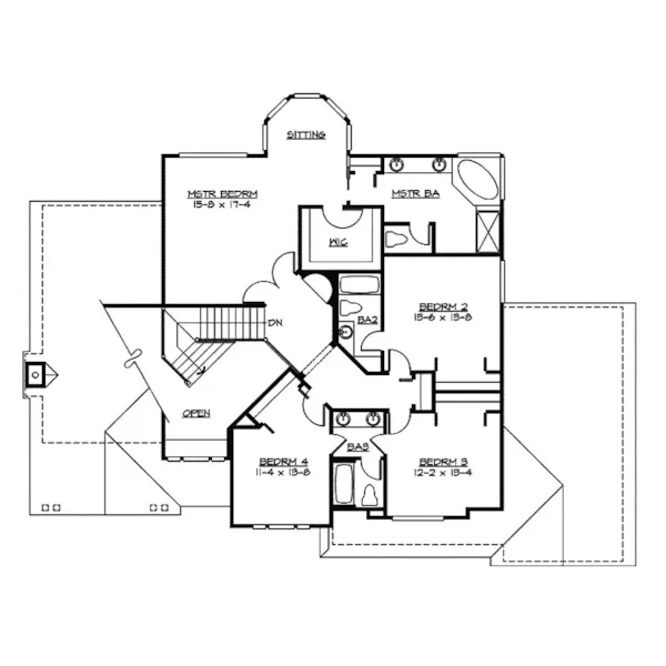 Southern House Plan Second Floor - Saragossa Manor Luxury Home 071D-0132 - Shop House Plans and More