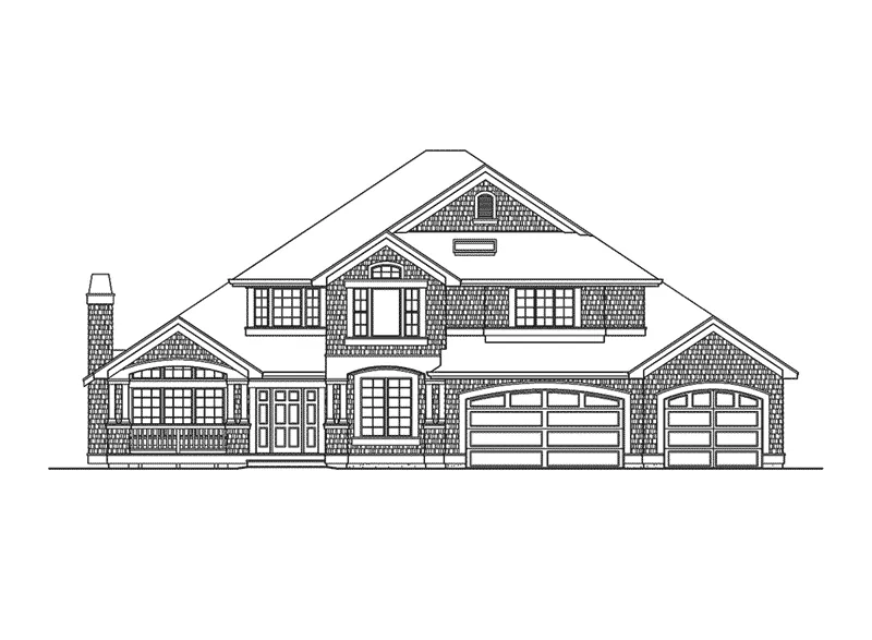 Traditional House Plan Front Elevation - Saragossa Manor Luxury Home 071D-0132 - Shop House Plans and More