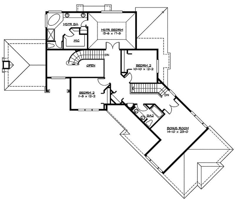 European House Plan Second Floor - Glasgow European Home 071D-0133 - Search House Plans and More