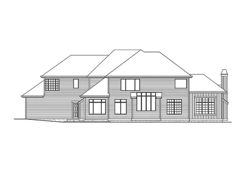 European House Plan Rear Elevation - Glasgow European Home 071D-0133 - Search House Plans and More