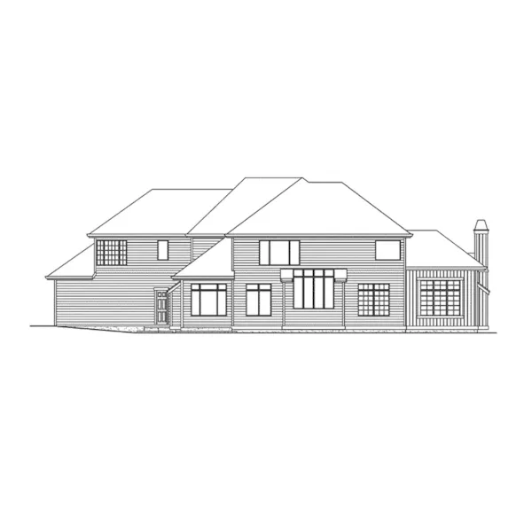 Traditional House Plan Rear Elevation - Glasgow European Home 071D-0133 - Search House Plans and More