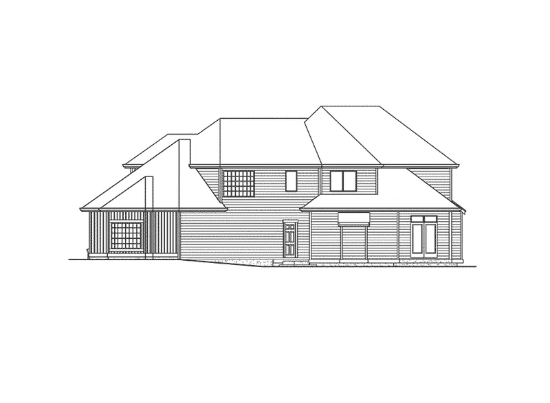 Contemporary House Plan Right Elevation - Glasgow European Home 071D-0133 - Search House Plans and More