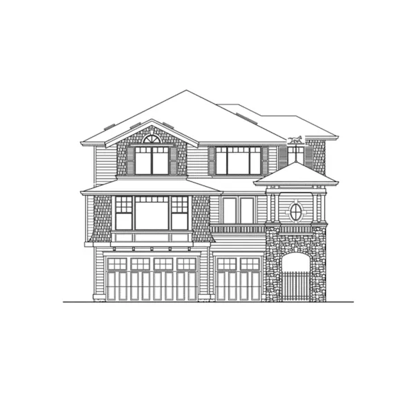 Southern House Plan Left Elevation - Gramercy Place Craftsman Home 071D-0134 - Search House Plans and More