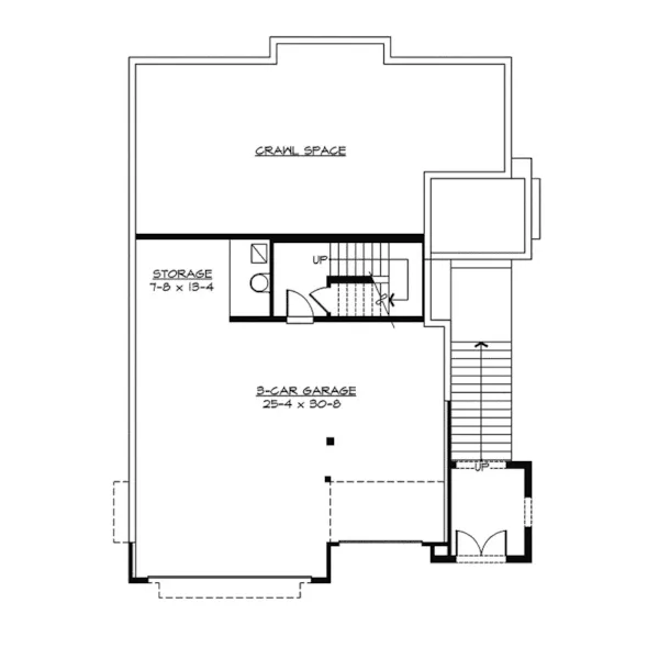 Southern House Plan Lower Level Floor - Gramercy Place Craftsman Home 071D-0134 - Search House Plans and More