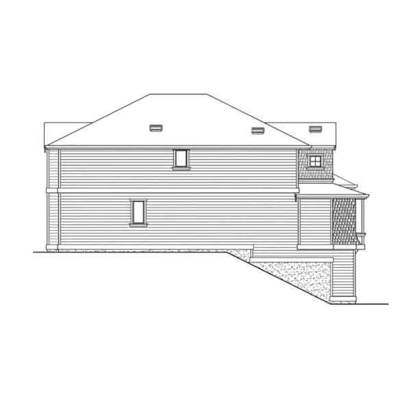 Southern House Plan Rear Elevation - Gramercy Place Craftsman Home 071D-0134 - Search House Plans and More