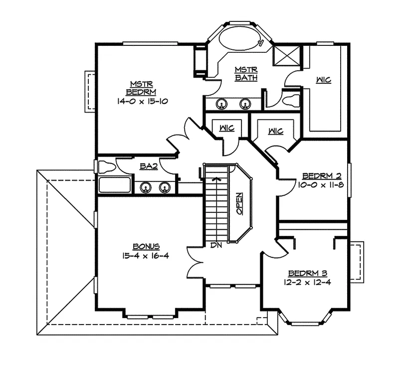 Craftsman House Plan Second Floor - Edwin Manor Luxury Home 071D-0135 - Search House Plans and More