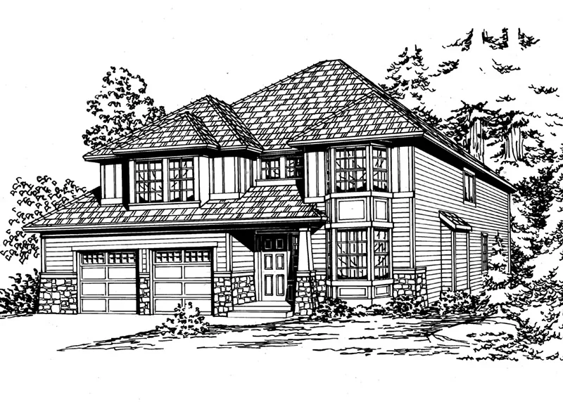 Craftsman House Plan Front Image of House - Edwin Manor Luxury Home 071D-0135 - Search House Plans and More