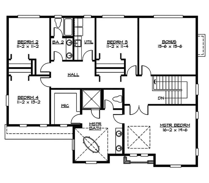 Southern House Plan Second Floor - Helm Luxury Home 071D-0136 - Search House Plans and More