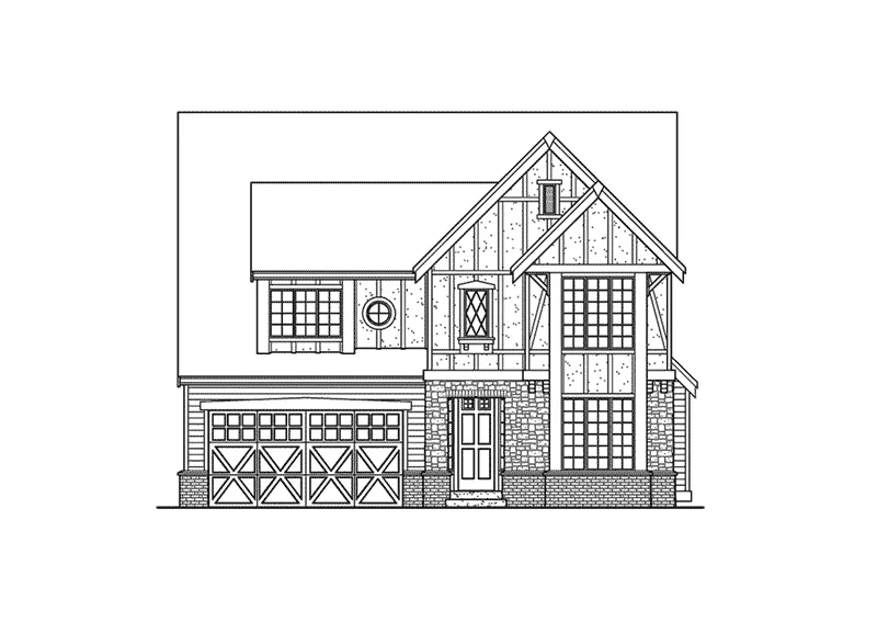 Craftsman House Plan Front Elevation - Fawn Ridge Craftsman Tudor Home 071D-0137 - Search House Plans and More