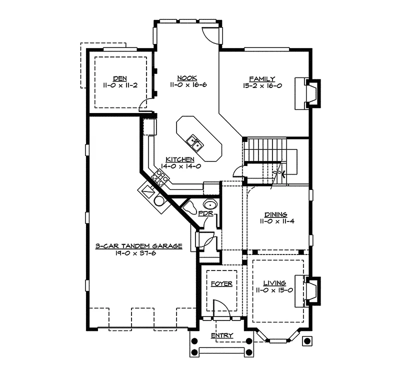 Farmhouse Plan First Floor - Plum Grove Luxury Country Home 071D-0138 - Shop House Plans and More
