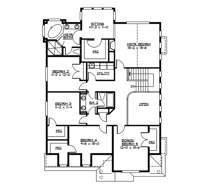 Farmhouse Plan Second Floor - Plum Grove Luxury Country Home 071D-0138 - Shop House Plans and More