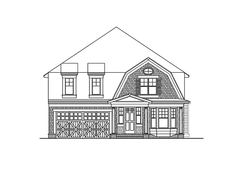 Farmhouse Plan Front Elevation - Plum Grove Luxury Country Home 071D-0138 - Shop House Plans and More