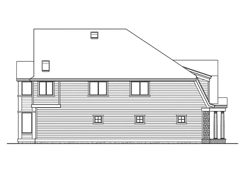 Farmhouse Plan Left Elevation - Plum Grove Luxury Country Home 071D-0138 - Shop House Plans and More