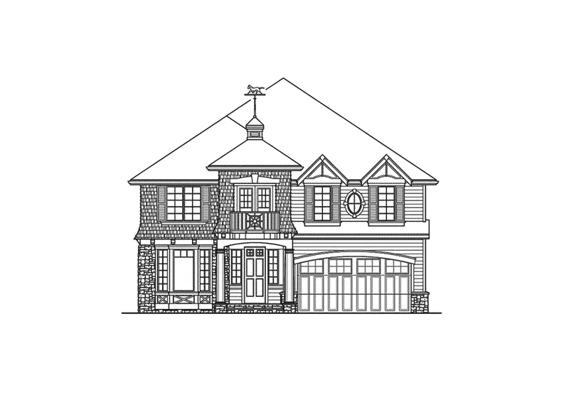 Luxury House Plan Front Elevation - Cloudcroft Craftsman Home 071D-0139 - Search House Plans and More