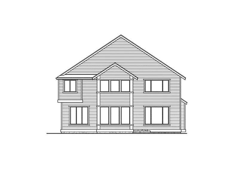 Southern House Plan Rear Elevation - Cloudcroft Craftsman Home 071D-0139 - Search House Plans and More