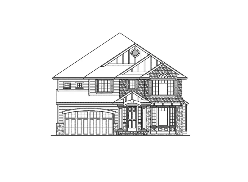 Craftsman House Plan Front Elevation - Everett Crest Luxury Home 071D-0140 - Search House Plans and More