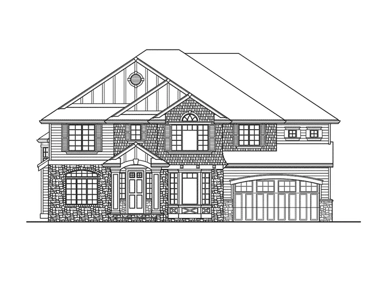 Southern House Plan Front Elevation - Lewisham Tudor Home 071D-0141 - Shop House Plans and More