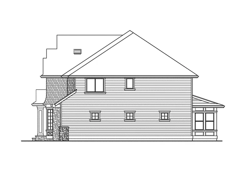 Southern House Plan Right Elevation - Lewisham Tudor Home 071D-0141 - Shop House Plans and More