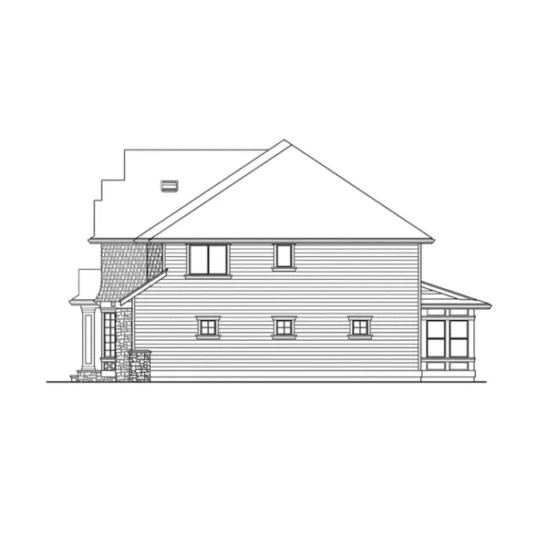 Southern House Plan Right Elevation - Lewisham Tudor Home 071D-0141 - Shop House Plans and More