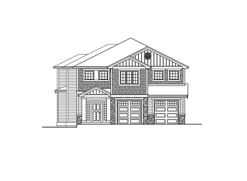 Shingle House Plan Front Elevation - Fawn Lake Craftsman Home 071D-0143 - Search House Plans and More