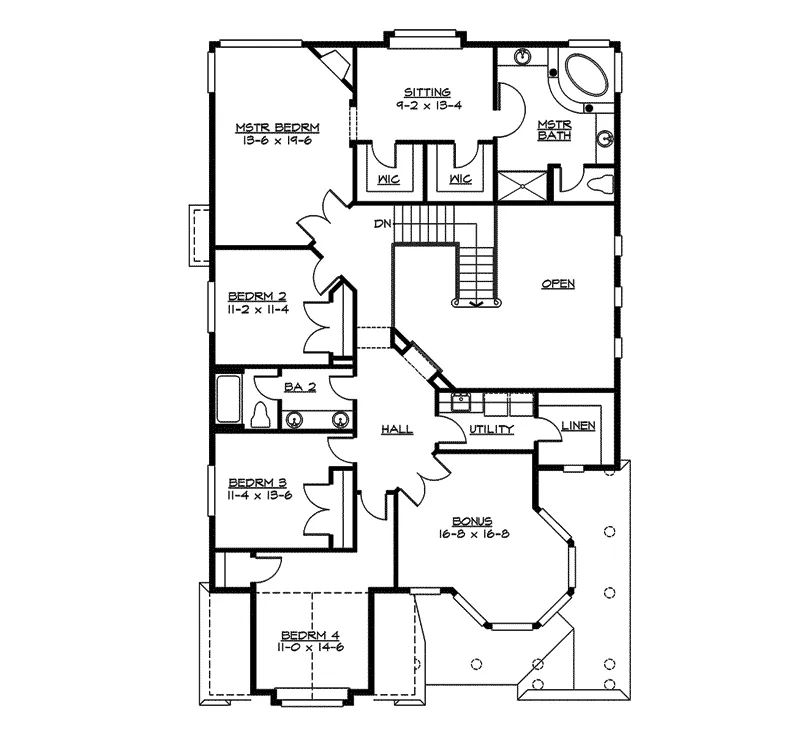 Victorian House Plan Second Floor - Parkshire Victorian Farmhouse 071D-0145 - Shop House Plans and More