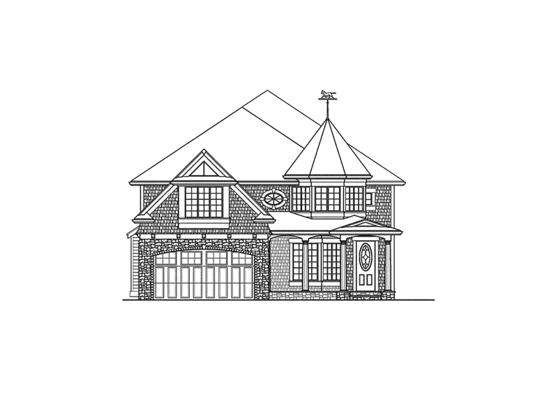 Victorian House Plan Front Elevation - Parkshire Victorian Farmhouse 071D-0145 - Shop House Plans and More