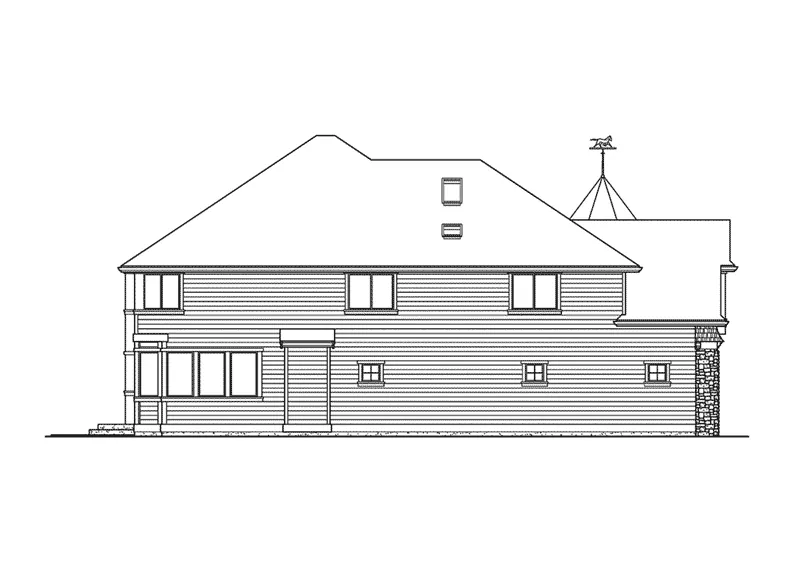 Victorian House Plan Left Elevation - Parkshire Victorian Farmhouse 071D-0145 - Shop House Plans and More