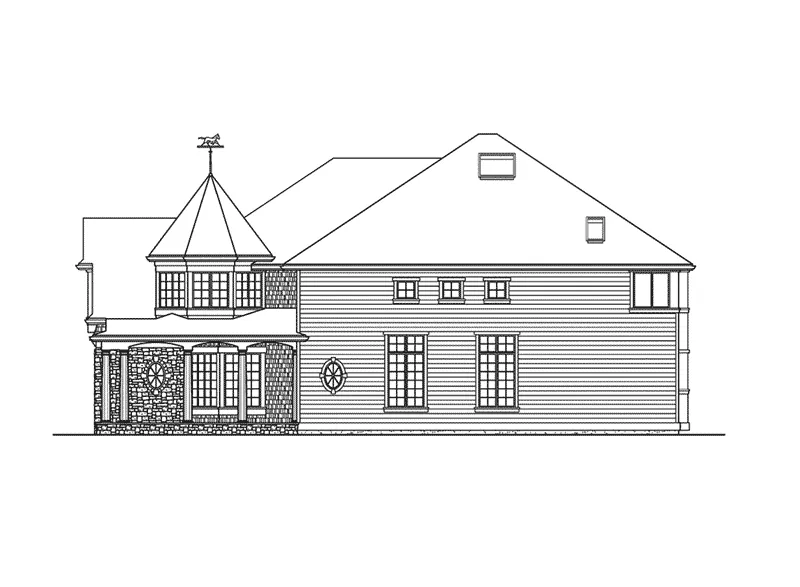 Luxury House Plan Right Elevation - Parkshire Victorian Farmhouse 071D-0145 - Shop House Plans and More