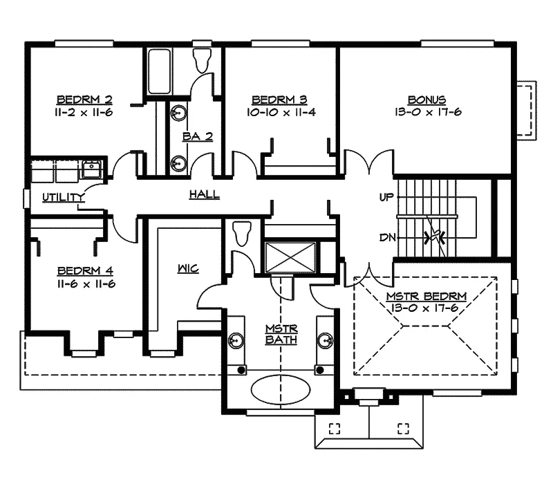 Traditional House Plan Second Floor - Glenshire Craftsman Home 071D-0146 - Search House Plans and More