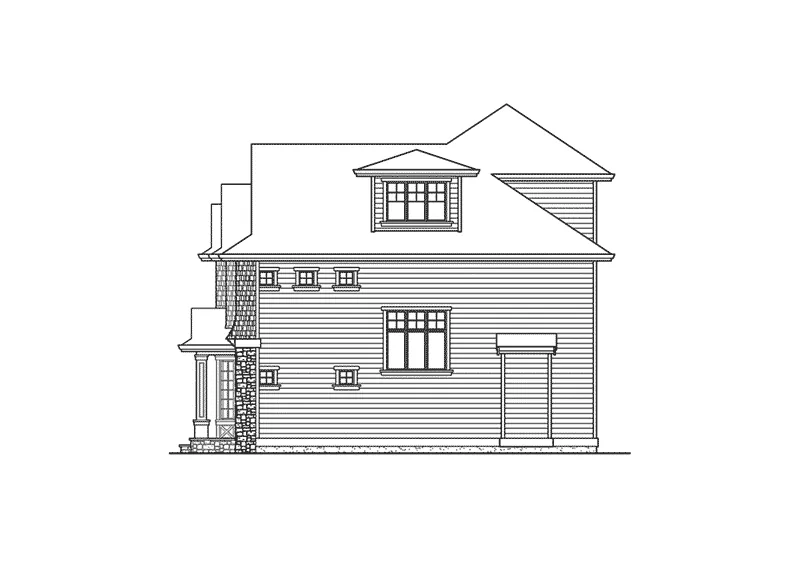 Craftsman House Plan Right Elevation - Glenshire Craftsman Home 071D-0146 - Search House Plans and More