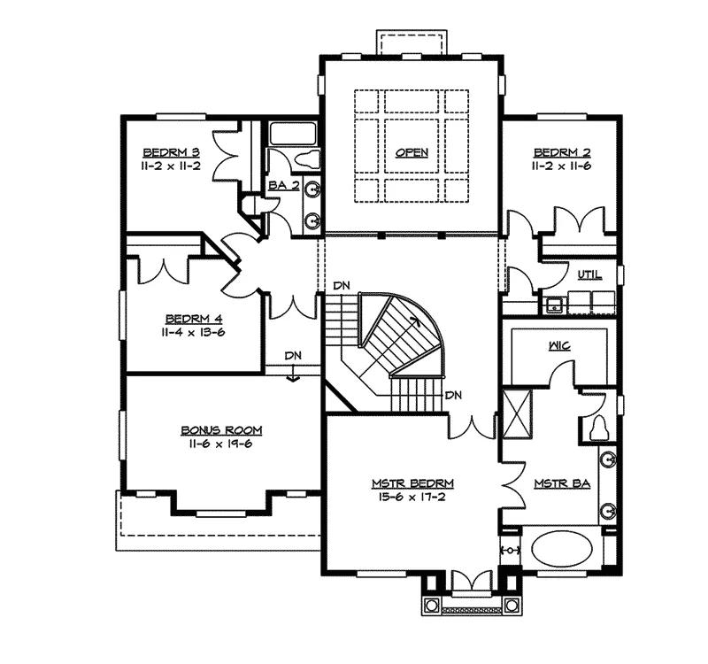 Traditional House Plan Second Floor - Hereford Point Sunbelt Home 071D-0147 - Search House Plans and More