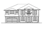 Adobe House Plans & Southwestern Home Design Front Elevation - Hereford Point Sunbelt Home 071D-0147 - Search House Plans and More