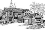 Traditional House Plan Front Image of House - Lester Manor Traditional Home 071D-0150 - Shop House Plans and More