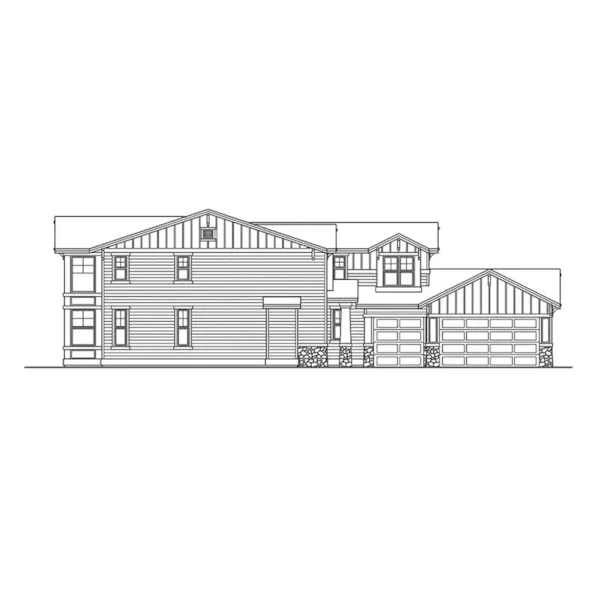 Shingle House Plan Left Elevation - Lester Manor Traditional Home 071D-0150 - Shop House Plans and More